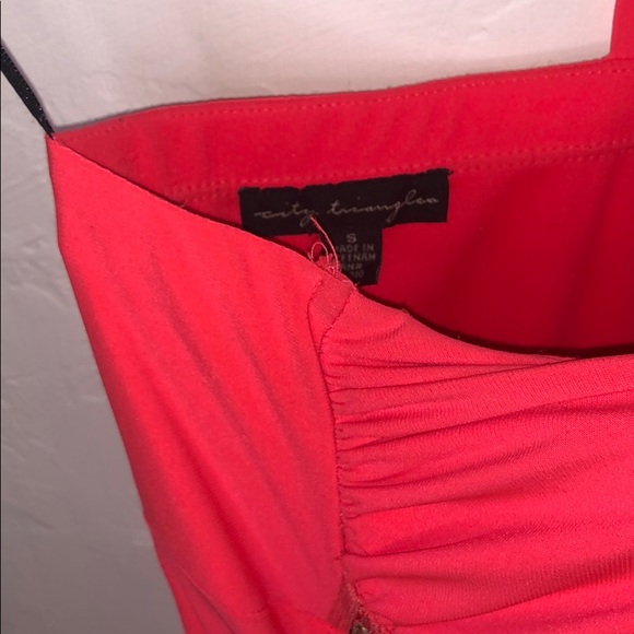 City Triangles Orange One Shoulder Dance Dress - Picture 7 of 8